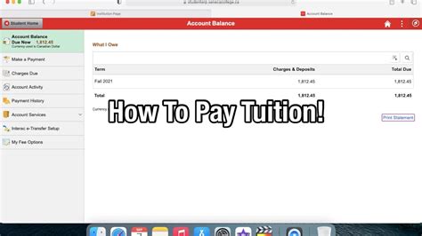 seneca college tuition fee|seneca how to pay tuition.